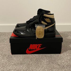 Nike Air Jordan 1 Retro High Black Metallic Gold (